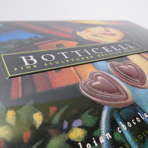 Botticelli Metal Tin Box Embossed lid Candy Tin 10" long - Picture 6 of 10